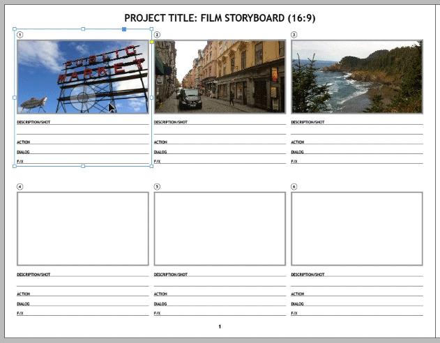 Szablon miesiąca w programie InDesign: Storyboard